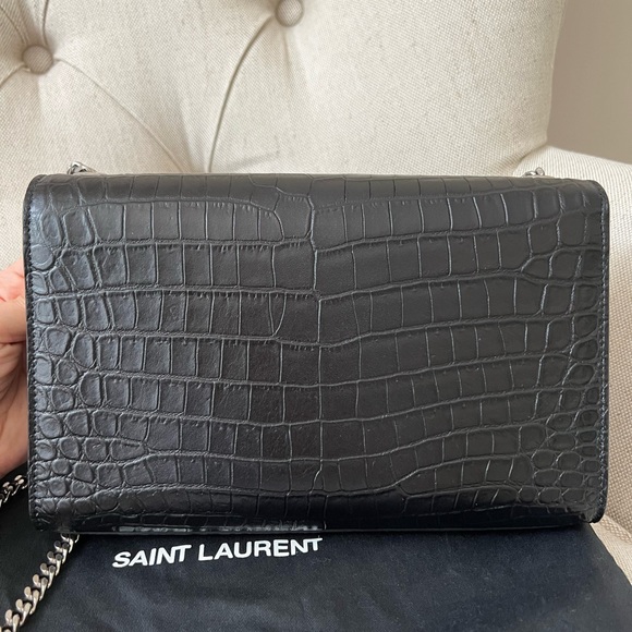 Saint Laurent YSL Kate Medium Croc Embossed Tassel bag crossbody/shoulder - Picture 4 of 13